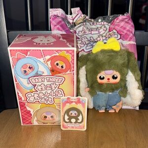 Baby Three Macaron Cute Bunny V2 - Green Bunny